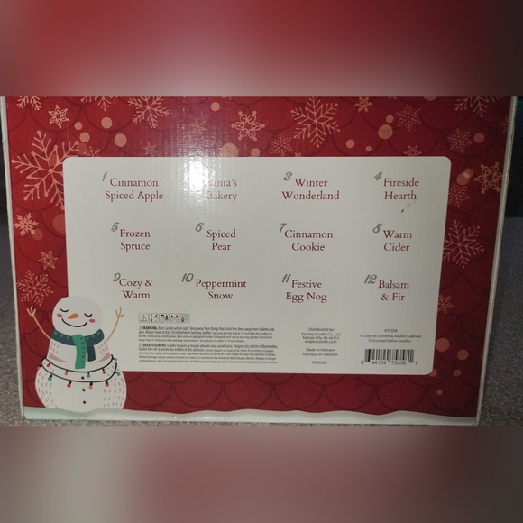 New Empire Candle Co 12 Days of Christmas Advent Calendar Votive Candle Set. - Picture 6 of 11